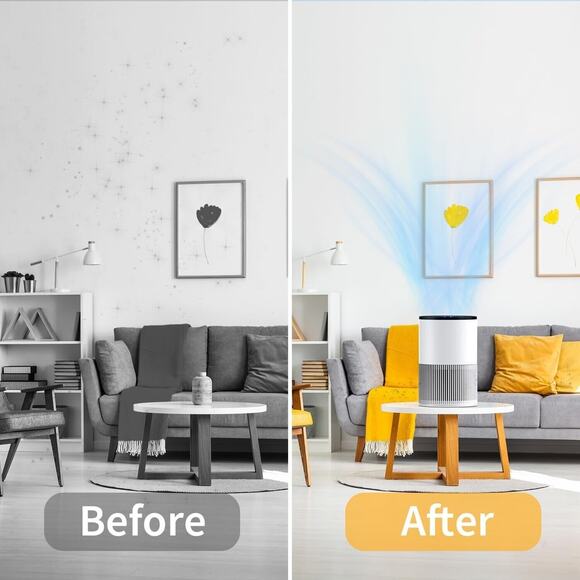 MORFY New Air Purifier covers 270 SqFt /hour, H13 True HEPA Filter Quiet Compact - Picture 9 of 13